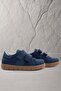 Genuine Leather Navy Blue Velcro Boys' Sports Shoes