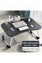 Laptop Bed Desk, Foldable Laptop Lap Desk Tray Table with USB Charge Port, Black