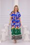 Plus Size Cotton Viscose Dress with Lace Detail - 6