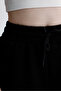 Women's Black Shorts Modal Fabric Soft Textured Stretchy Lycra Lace-Up Double Pocket Shorts - 3