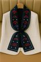 Special Patterned Scarves Navy Blue Icon Patterned