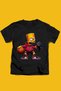Simpson Bulls Pattern Printed Children's Red, White and Black Tshirt