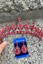 Ivanna Red Bridal Henna Crown Special Occasion Accessory Women's Crown and Drop Shuttle Earring Set