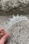 Renata Silver Bridal Henna Crown Special Occasion Accessory Women's Crown Hair Accessory – Crown, Crystal Stone - 2