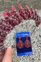 Salome Burgundy Bridal Henna Crown Special Occasion Accessory Women's Crown and Drop Shuttle Earring Set - 3