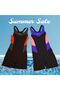 Girl's Swimmer Swimsuit with Shorts Black
