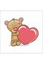 Heart Teddy Bear Children's Room Sticker