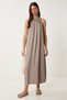 Halter Neck Summer Long Dress Gray Lfg0011 - 2
