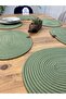 Wicker Jute Presentation Plate Mat American Service Oval Supla Set of 6 - 3