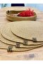 Presentation Plate Mat Jute American Service Oval Plate and Basket Set of 5 - 3