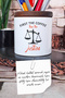 First the Coffee Then the Justice Lawyer-Lawyer Fun Printed Ceramic Pen Holder - 3