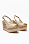 Jenny Beige Wedge Heeled Women's Shoes - 5