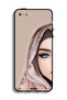 غطاء حماية لجهاز Apple iPhone 5/5s/SE برسومات فتاة نصف وجه - 2