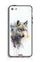 غطاء حماية لجهاز Apple iPhone 5/5s/SE بتصميم فن تجريدي من الذئب - 2