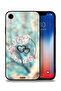 غطاء حماية لهاتف Apple iPhone XR برسومات قلوب في حلقات فنية