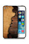 غطاء حماية لجهاز Apple iPhone 5/5s/SE بنمط خشبي عتيق
