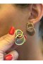 Sedefle Color Women's Earrings 3 cm Smoked - 2