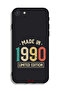 غطاء حماية لجهاز Apple iPhone 8، إصدار محدود، صنع في عام 1990 - 2