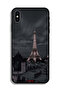 غطاء حماية لجهاز Apple iPhone XS Max بتصميم برج إيفل في الليل - 2