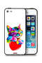 غطاء حماية لجهاز Apple iPhone 5/5s/SE بتصميم قطة ملونة