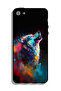 غطاء حماية لجهاز Apple iPhone 5/5s/SE بتصميم ذئب ملون - 2