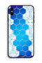 Protective Case For Apple iPhone X Honeycomb Hexagon Icon Networks