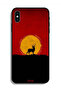 Protective Case For Apple iPhone X Deer And Moon Artwork