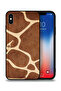 غطاء حماية لجهاز Apple iPhone XS Max بنقشة زرافة