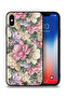 غطاء حماية عالي الجودة مزين بالزهور لهاتف Apple iPhone XS Max