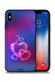 غطاء حماية Apple iPhone XS Max برسومات قلوب مائية