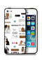 غطاء حماية لجهاز Apple iPhone 5/5s/SE مع اقتباسات وملصقات باللغة العربية