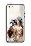 غطاء حماية لجهاز Apple iPhone 5/5s/SE بتصميم فن تجريدي للنسر - 2