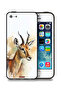 غطاء حماية لجهاز Apple iPhone 5/5s/SE برسومات فن تجريدي للغزلان