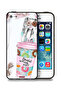 غطاء حماية لهاتف Apple iPhone 5/5s/SE بتصميم فتاة دونات القلق