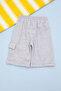 Gray Elastic Waist Jogger Fabric Boys Shorts with Single Cargo Pocket 21154 - 3