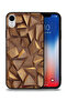 غطاء حماية لجهاز Apple iPhone XR مصنوع من قطع خشبية فنية