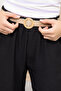 Black Button Detailed Wide Leg Girl's Belted Trousers 21151 - 2