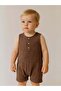 Baby Sleeveless Muslin Jumpsuit with Shorts - 2