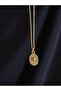 Oval Locket Necklace with Sun Motif in Gold Color – Elegant and Meaningful Design - 4