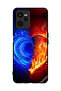 غطاء حماية لهاتف Realme C35 بخلفية قلب النار والماء