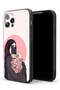 جراب حماية لجهاز Apple iPhone 11 Pro مع فن التقاط صور سيلفي أثناء حمل الزهور