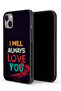 جراب حماية لجهاز Apple iPhone 13 mini، سأحبك دائمًا