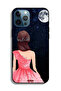 جراب حماية لجهاز Apple iPhone 12 Pro Max بتصميم فتاة وقمر - 2