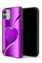 غطاء حماية لامع على شكل قلب لهاتف Apple iPhone 12
