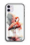 غطاء حماية لجهاز Apple iPhone 12 برسومات ألوان مائية استوائية - 2