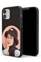 Apple iPhone 11 Protective Case Cute Hat Girl Paint Art