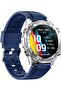 Xcell Elite6 Smartwatch, 1.52" HD, BT Calling, Wireless Charging, SpO₂, IP67, Silver/Blue Strap - 2