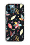 غطاء حماية لجهاز Apple iPhone 12 Pro Max بتصميم زهور وأوراق فنية تجريدية - 2