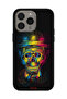 غطاء حماية لجهاز Apple iPhone 15 Pro Max بتصميم جمجمة وقبعة ملونة وفن خيالي - 2