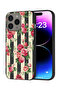 غطاء حماية لجهاز Apple iPhone 15 Pro Max بنقشة الورود